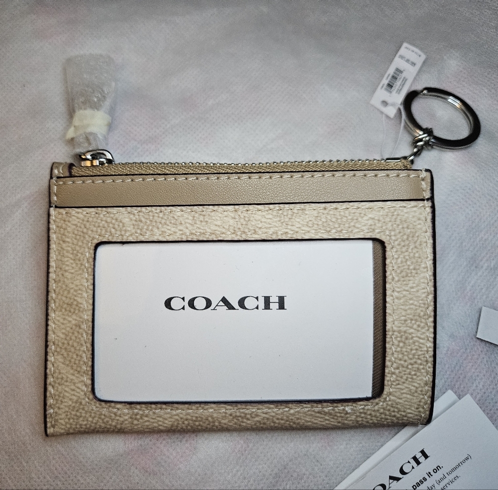Coach Skinny ID Case Card Holder Signature Canvas - Picture 4 of 17